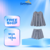 Set Linen Áo Dài Tay & Quần Short