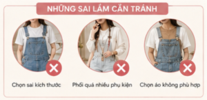 Những sai lầm khi mặc quần yếm jean.