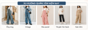 Xu hướng quần yếm jean hiện nay